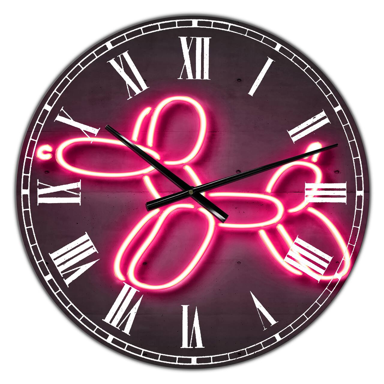 Designart 'Balloon Dog Oversized Modern Wall Clock